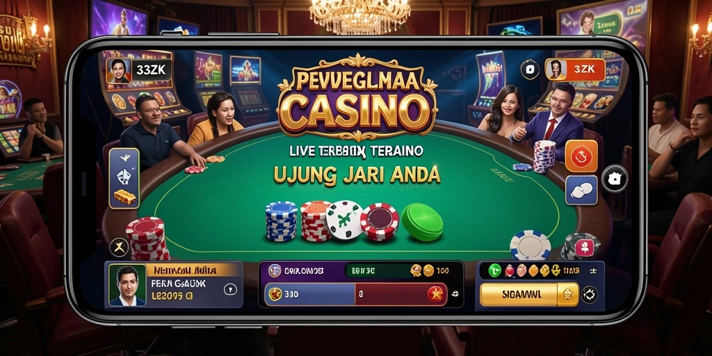 Tampilan gameplay Live Casino yang mendebarkan di 33ZK.