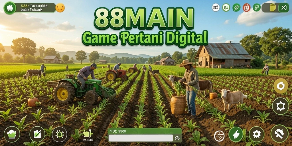 Tampilan menarik dari gameplay pertanian di 88MAIN.