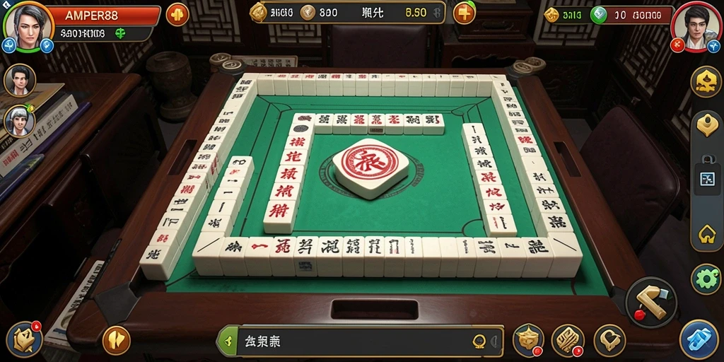 Tampilan utama <strong>AMPER88</strong> yang menampilkan gameplay Mahjong yang seru.