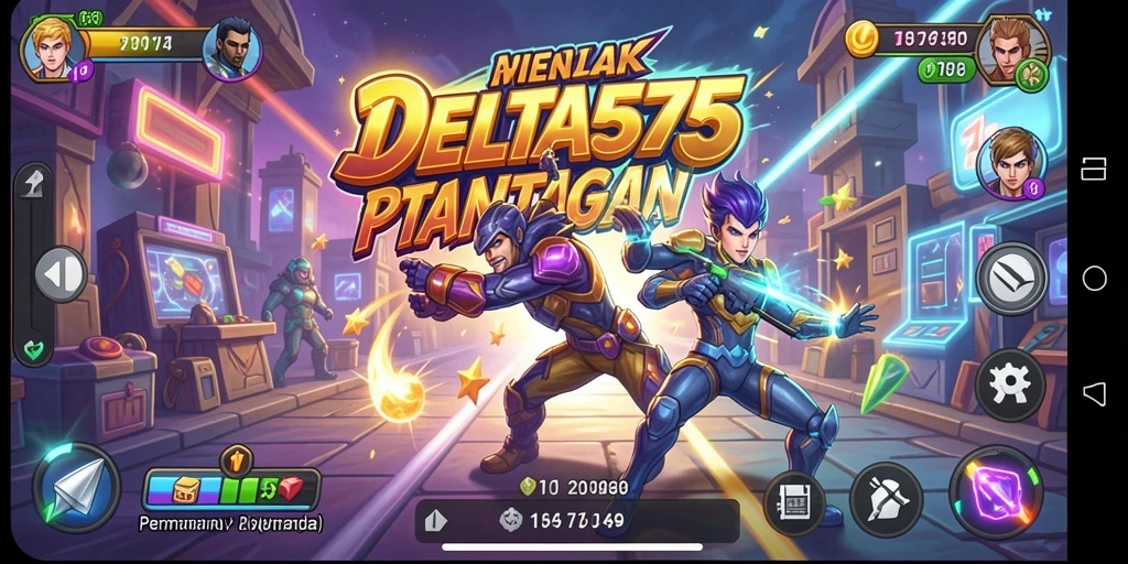 Tampilan gameplay menarik dari DELTA575 dalam genre Arcade.