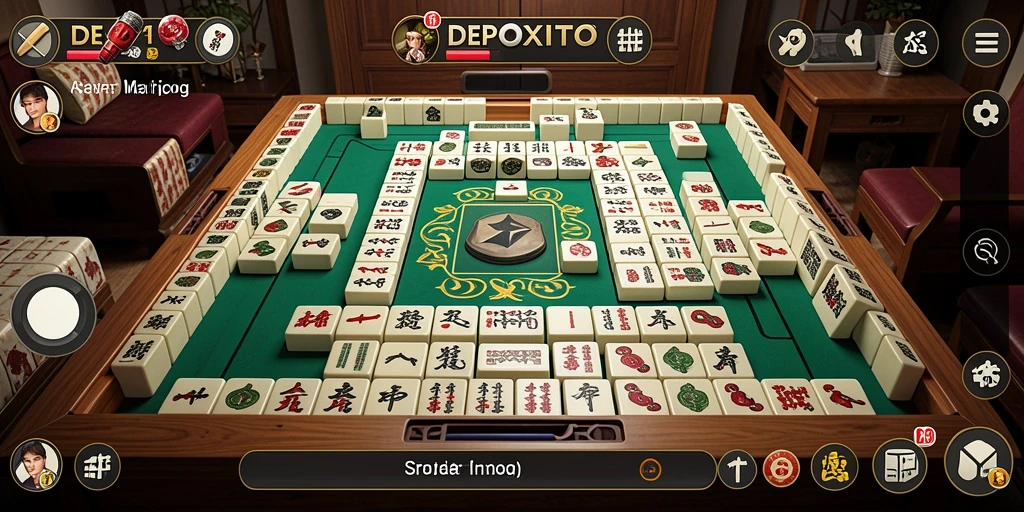 Screenshot utama DEPOXITO menampilkan gameplay Mahjong yang seru.