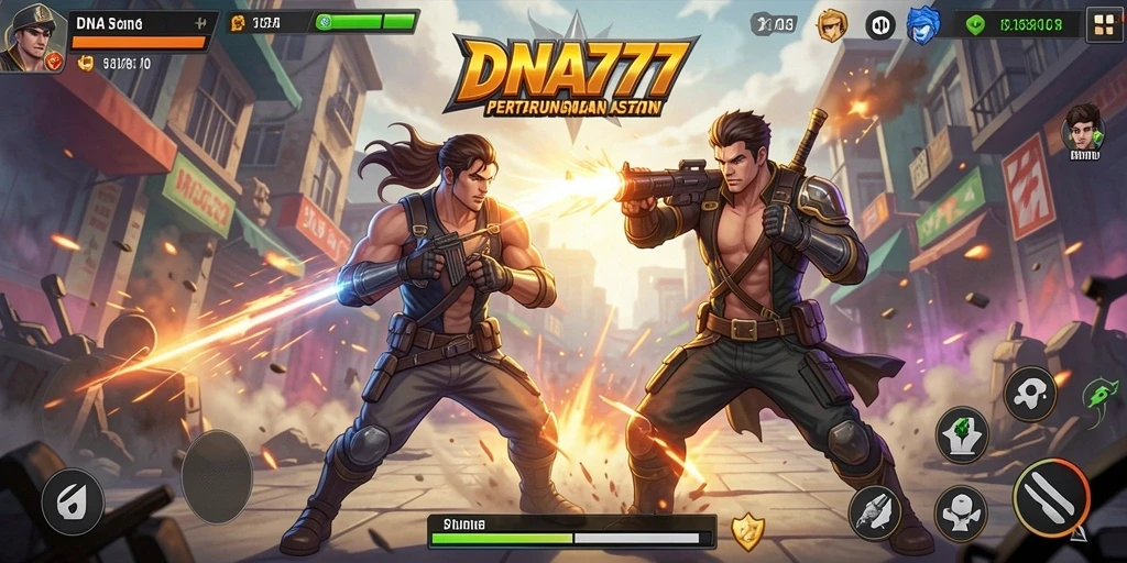 Tangkapan layar gameplay DNA777 dengan aksi bertarung yang mendebarkan.