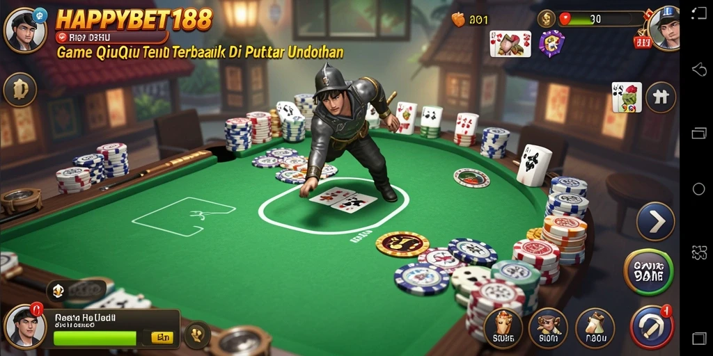 Screenshot <strong>HAPPYBET188</strong> menunjukkan serunya bermain QiuQiu.