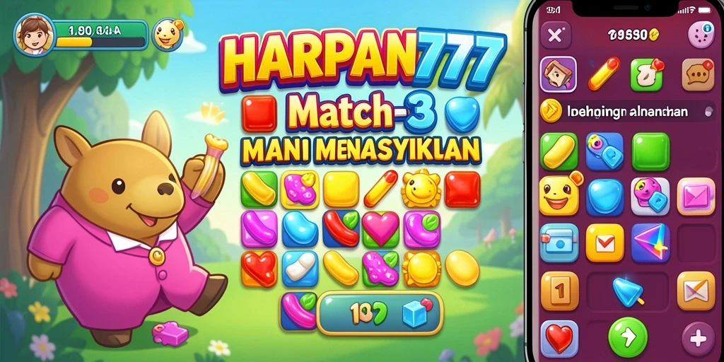 Gameplay seru HARAPAN777 dengan kombinasi gem yang menantang.