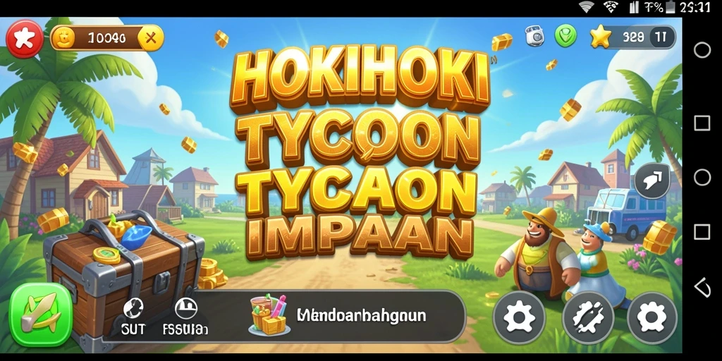 Screenshot menampilkan momen seru dari gameplay Tycoon HOKIHOKI.
