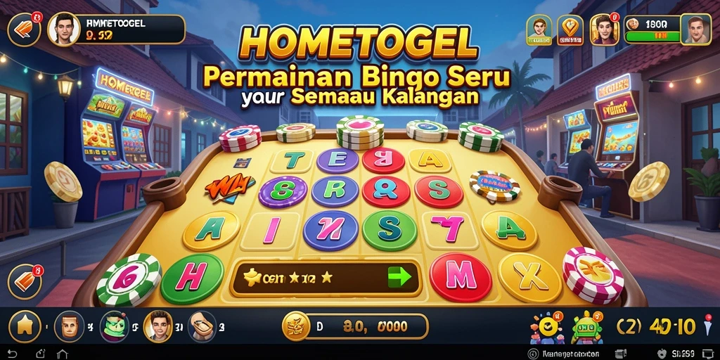 Tampilan gameplay menarik dari HOMETOGEL yang penuh aksi Bingo.