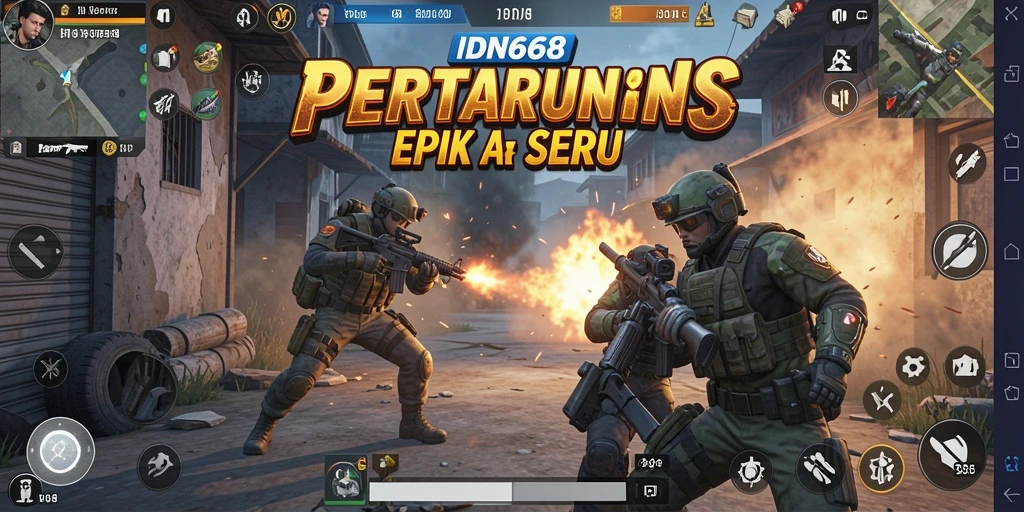 Screenshot IDN668 menampilkan aksi tembak-menembak yang mendebarkan.