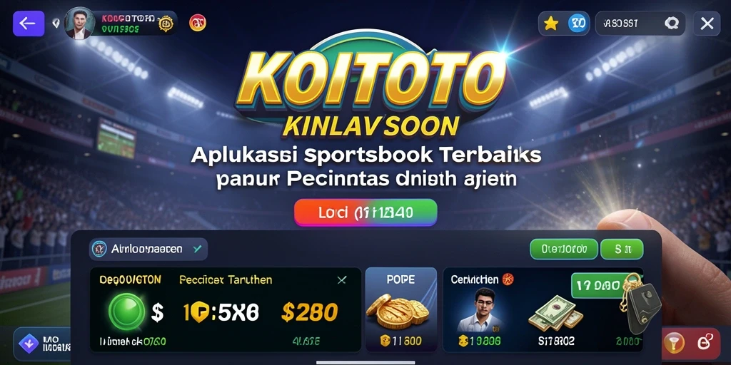 Screenshot gameplay KOITOTO yang menunjukkan antarmuka Sportsbook yang menarik.