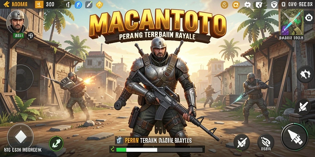Tampilan gameplay seru dari MACANTOTO di arena Battle Royale.