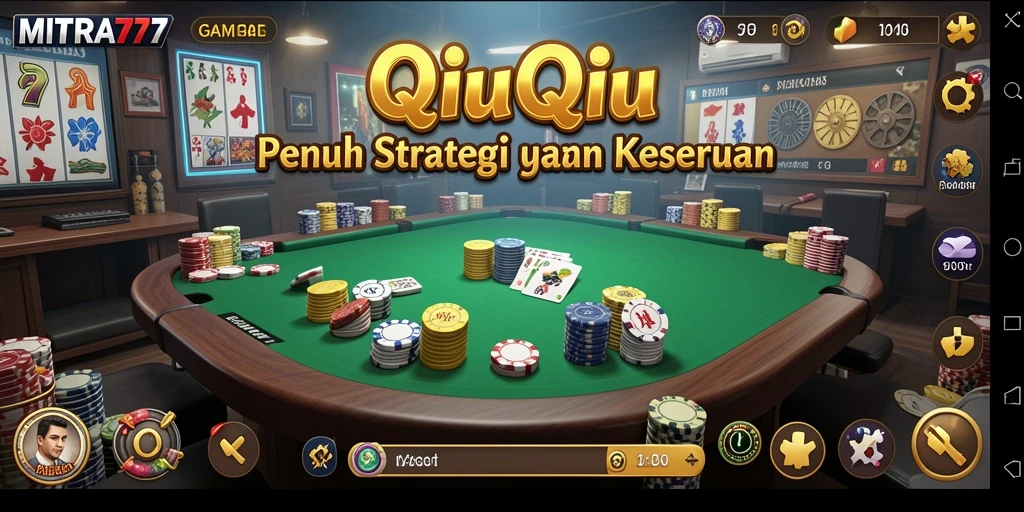 Tampilan gameplay QiuQiu yang mendebarkan dan penuh strategi.