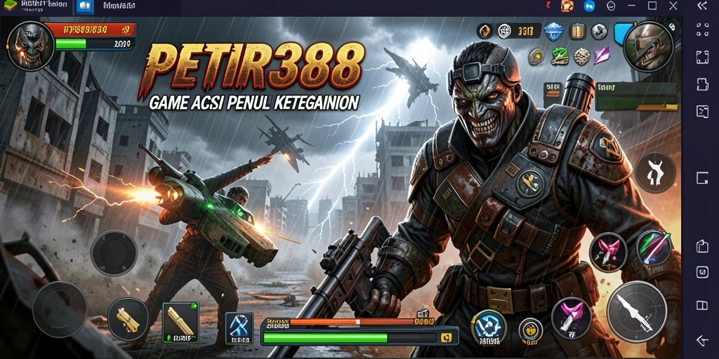 Tampilan gameplay seru dan menegangkan dari PETIR388.