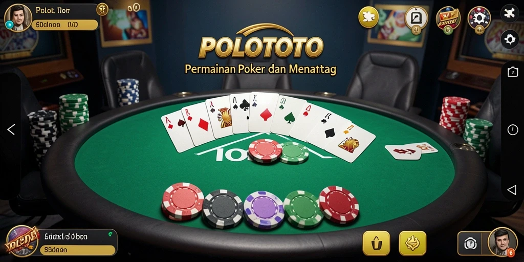 Screenshot memukau dari gameplay poker di POLOTOTO yang menunjukkan aksi seru.