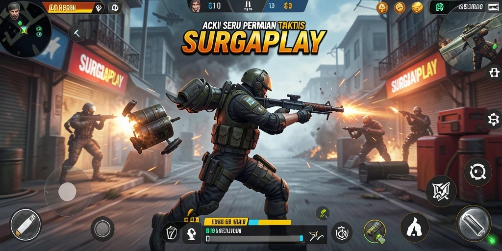 Tampilan gameplay seru dari SURGAPLAY yang penuh aksi.