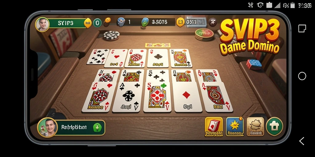 Tampilan gameplay menarik dari SVIP3 dalam permainan Domino.